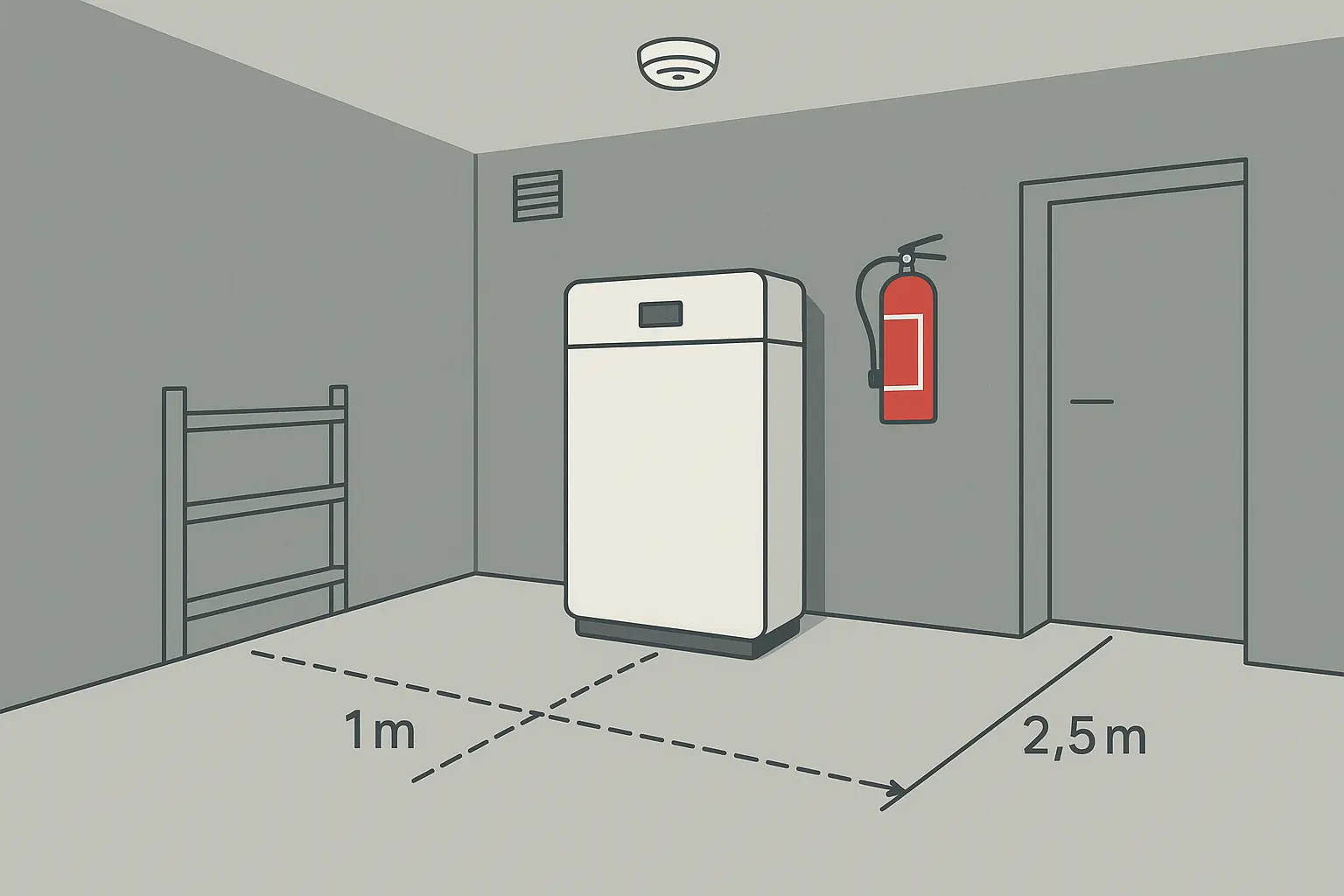 Sicherheitsaspekte bei Batteriespeicher im Keller in Neumarkt