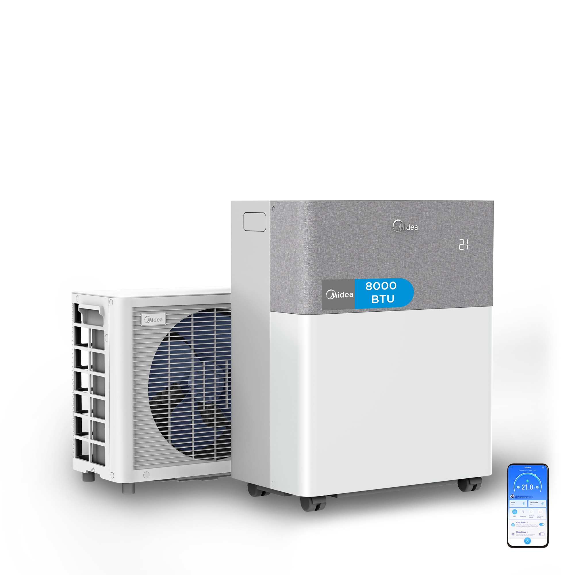 Midea PortaSplit Cool mobile Split-Klimaanlage mit Innen- und Außengerät