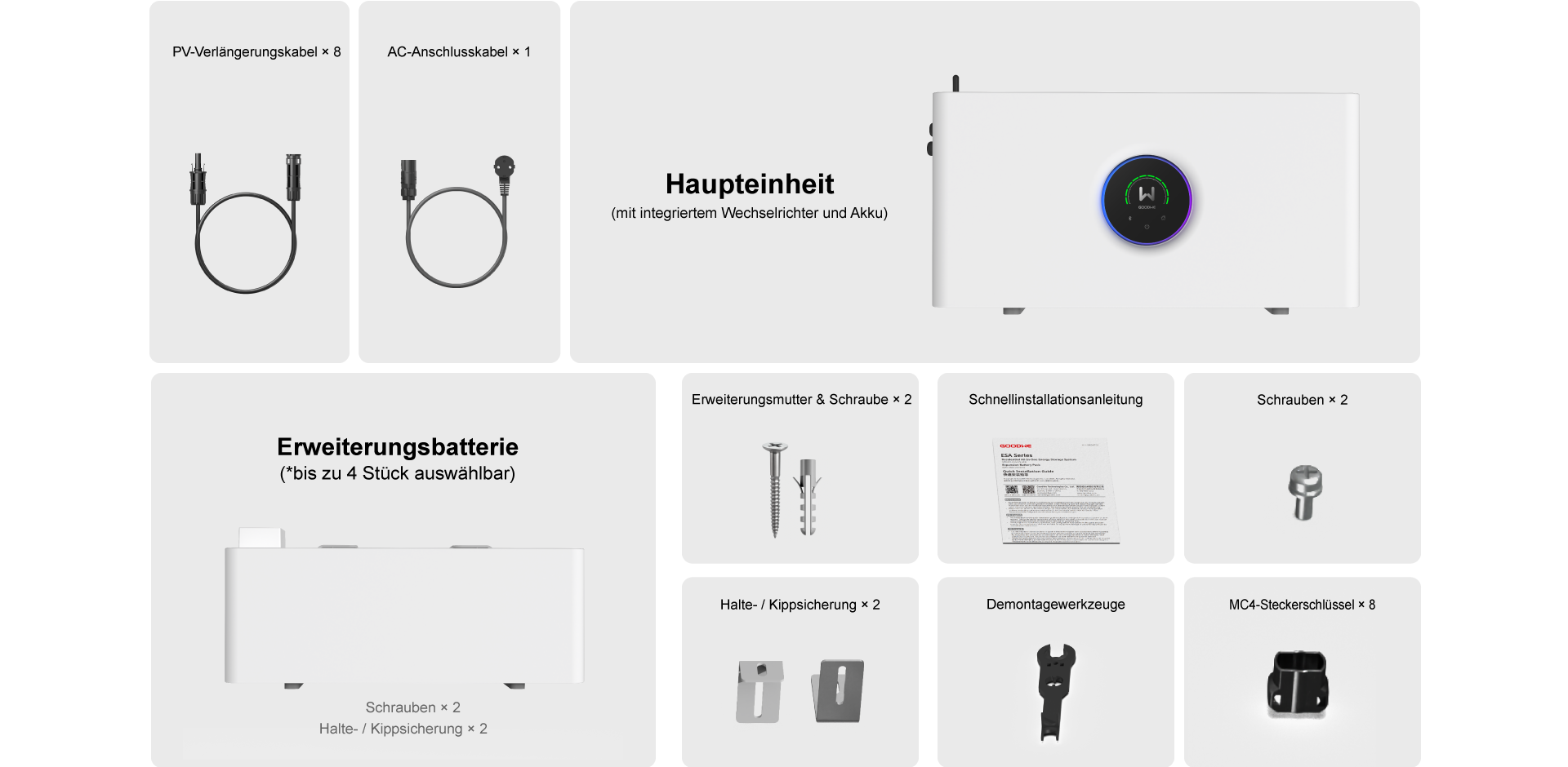 GoodWe ESA-Athena Lieferumfang