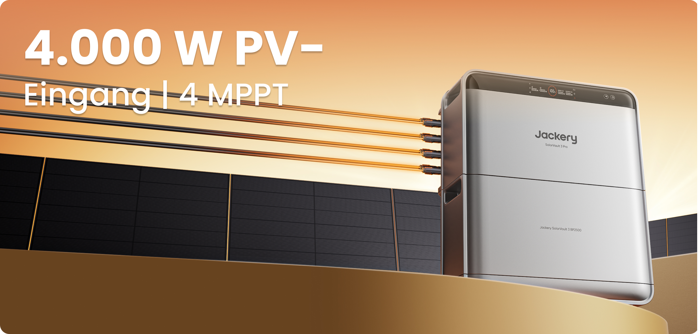Jackery SolarVault 3 Pro PV-Leistung bis 4000 W Eingang