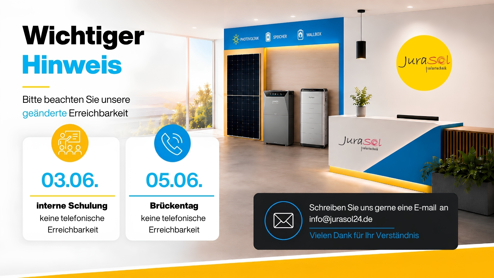 Jurasol Brückentag Banner