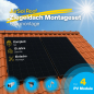 Preview: Ziegeldach (Pfanne) Montagset für 4 Solarmodule -  JurSolRoof