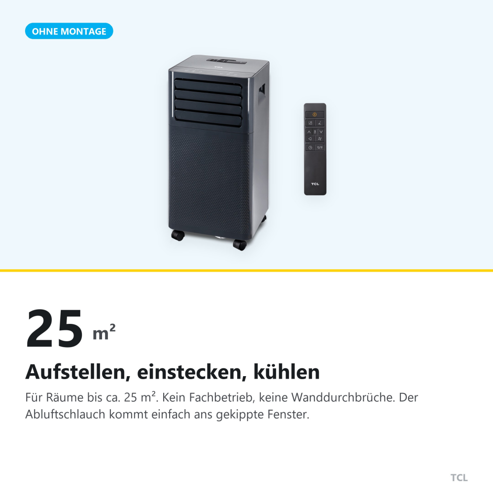 Preview: Aufstellen, einstecken, kühlen: 25 m²