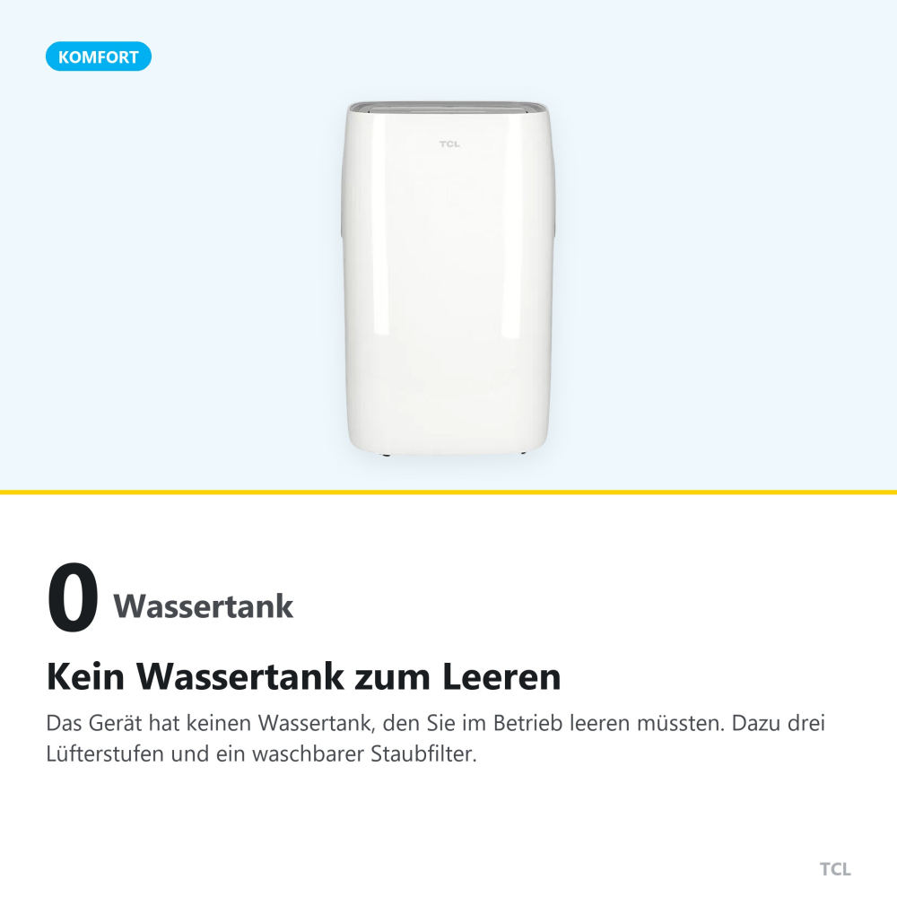 Preview: Kein Wassertank zum Leeren: 0 Wassertank