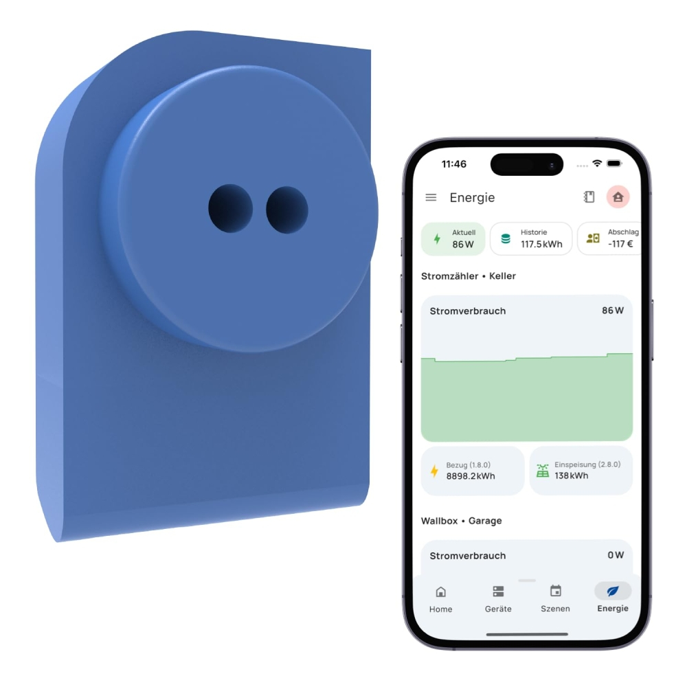 Preview: EcoTracker Energiezähler am Stromzähler, misst PV-Überschuss für AC ELWA 2