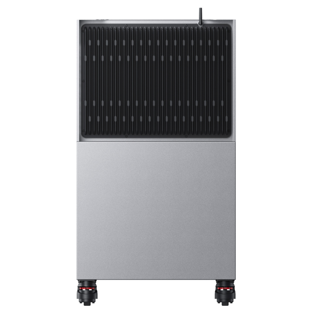 Rückseite des Zendure SolarFlow 4000 Mix Pro mit schwarzem Kühlkörper