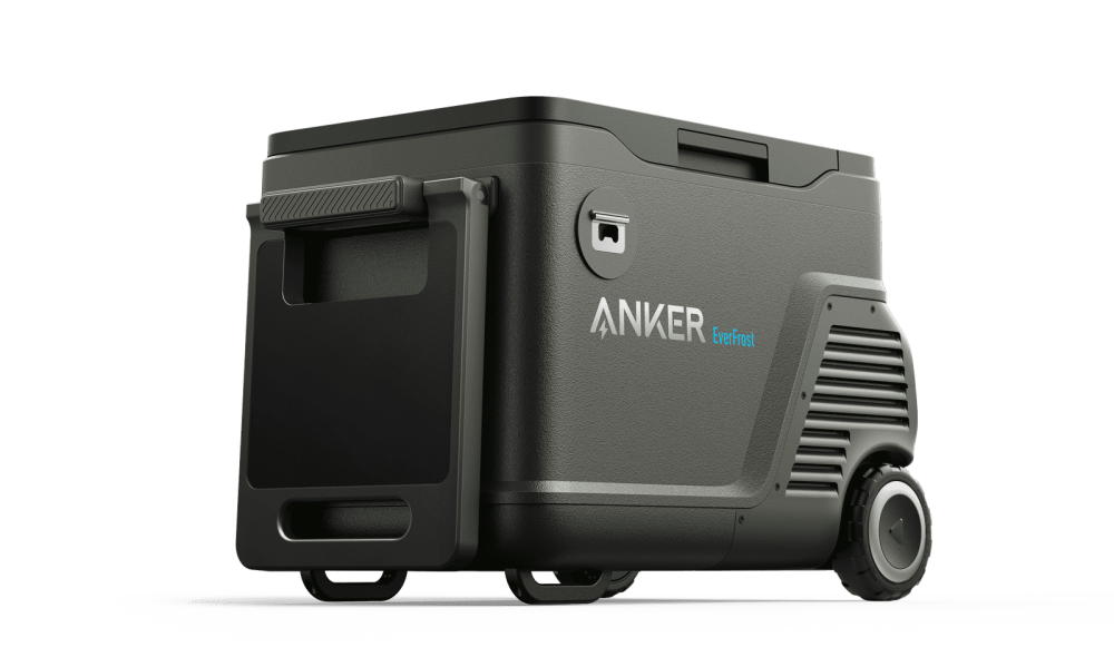 Anker EverFrost Akku-Kühlbox 40 Akkufach und Anschlüsse