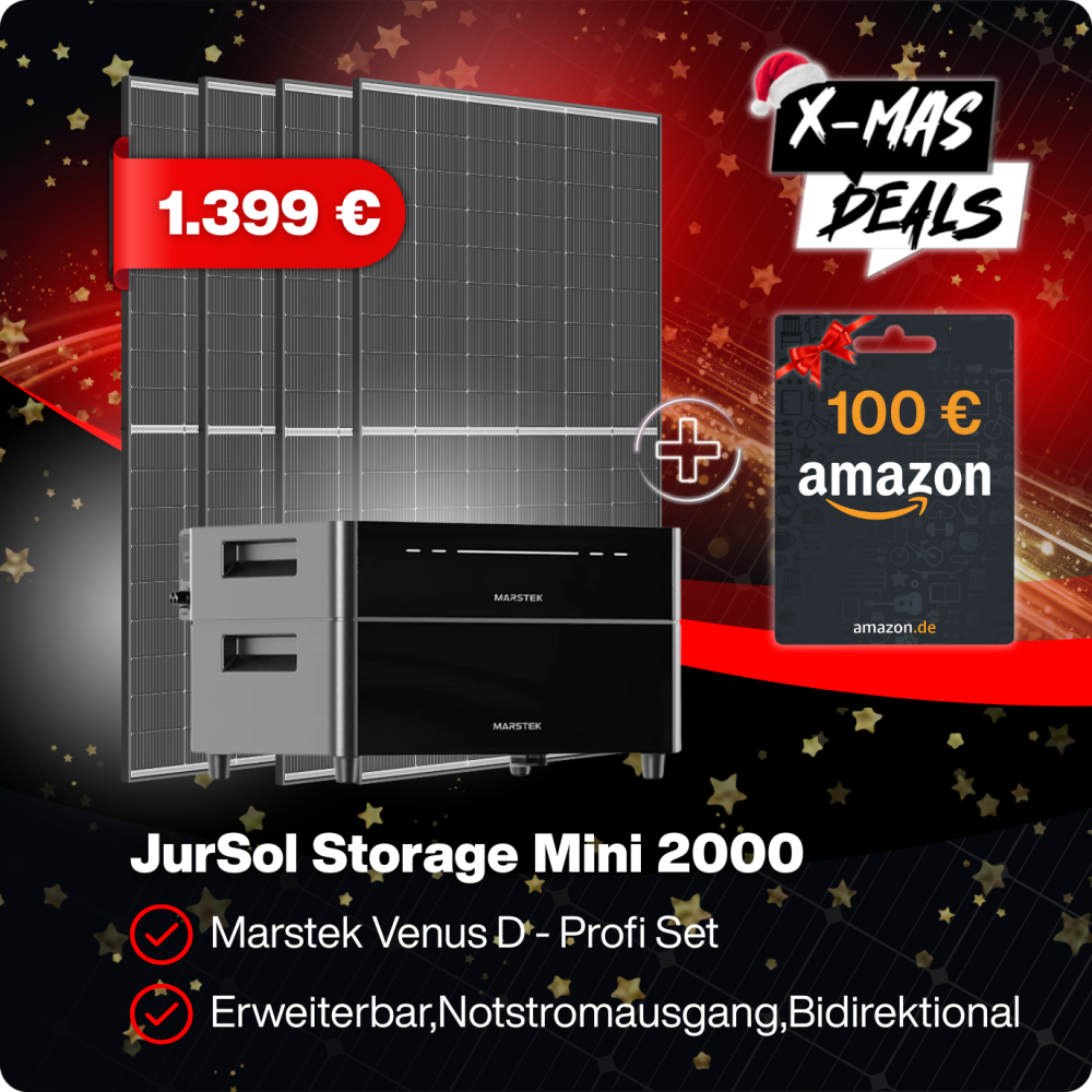 Marstek VENUS D All-In-One Balkonkraftwerk Speicher SET 2000 Watt - 2,56 kWh - 15,36 kWh