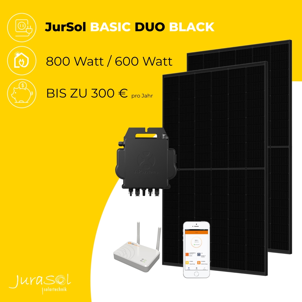 JurSol BASIC DUO Black 800 Watt