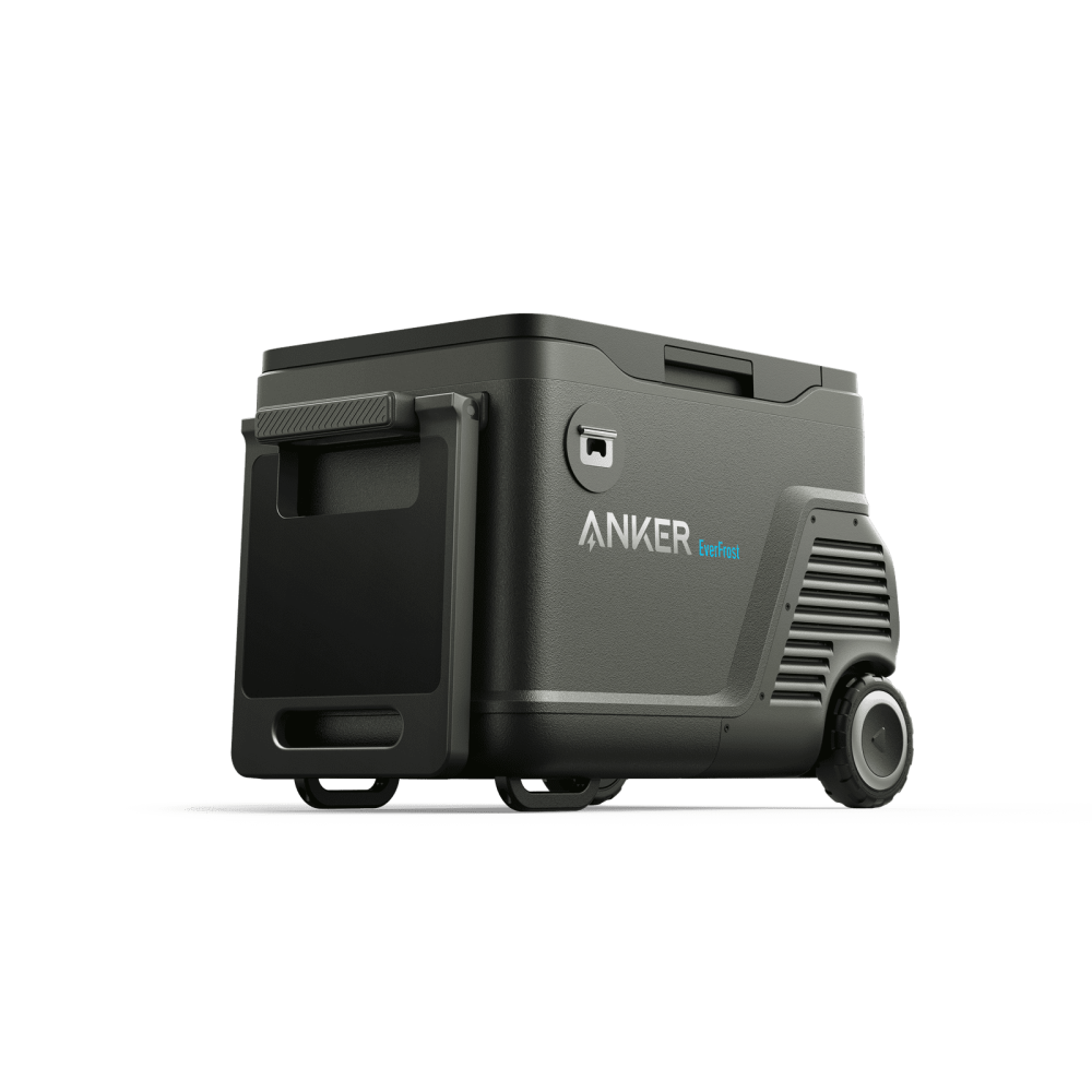 Anker EverFrost Akku-Kühlbox 30 Akkufach und Anschlüsse