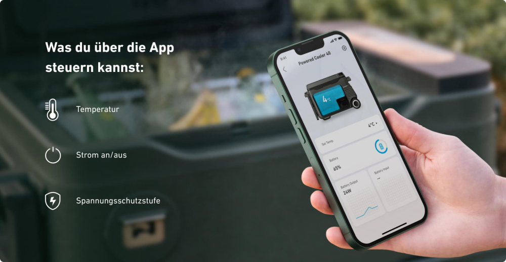 Anker App zur Steuerung der EverFrost Akku-Kühlbox 40