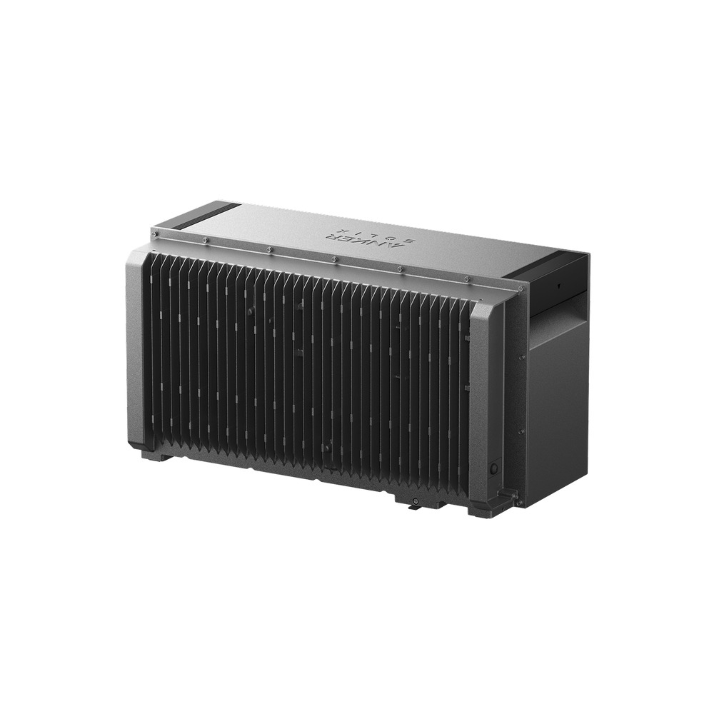 Preview: Anker SOLIX Solarbank Max AC, Dreiviertelansicht von hinten mit Kuehlkoerper