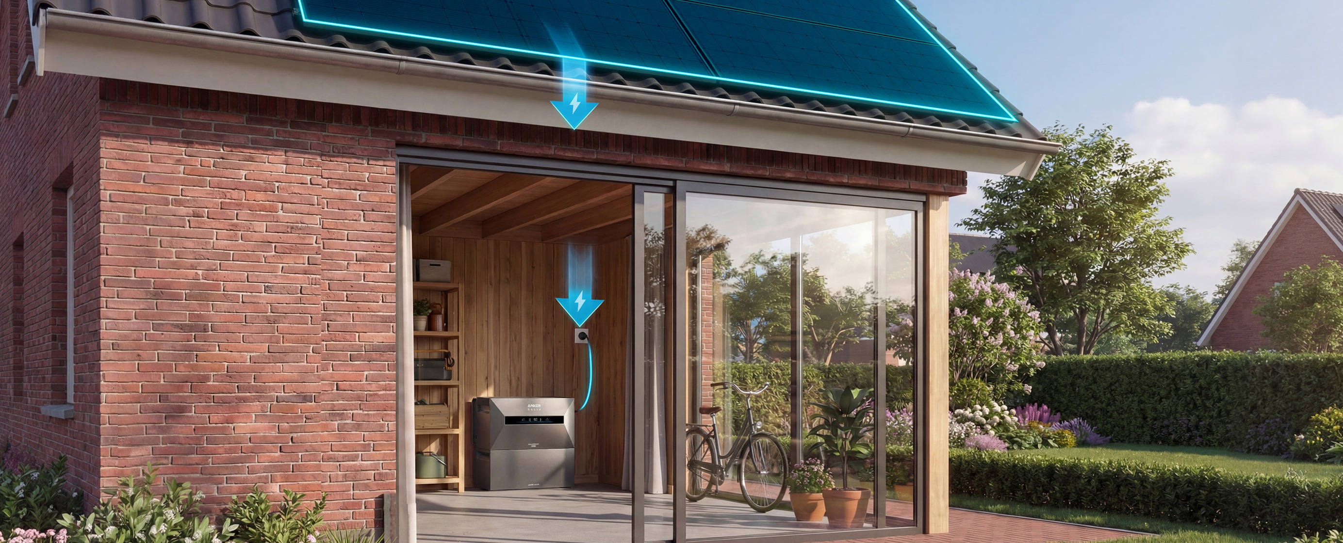 Anker SOLIX Solarbank Max AC, Frontalansicht mit mittigem Display