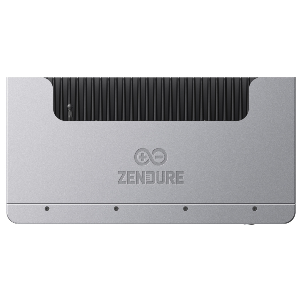 Oberseite des Zendure SolarFlow 4000 Mix Pro mit Zendure Logo und Kühlrippen