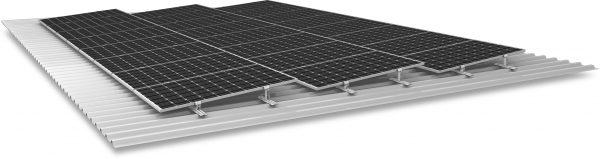 Trapezblech Aufständerung für 1 Solarmodule - Mini Five -