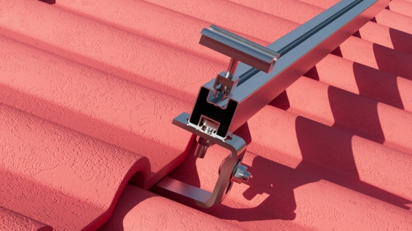 Ziegeldach (Pfanne) Montagset für 8 Solarmodule - 30mm Rahmen -