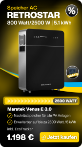 Marstek Venus E 5120 Wh AC Balkonkraftwerk Speicher - JurSol Storage Retro